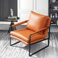Faux Leather Chair 27.5" L x27.9" W x29.5" H Arms Included Chair Clearhalo 'Accent Chairs' 'accent_chairs' 'Chairs & Seating' 'furn' 'furn_accent_chairs' 'Furniture' 'furniture_accent_chairs' 'Living Room Furniture' 1200x1200_4bf9ac9c-3e63-437f-bb46-b8aa864cd89b