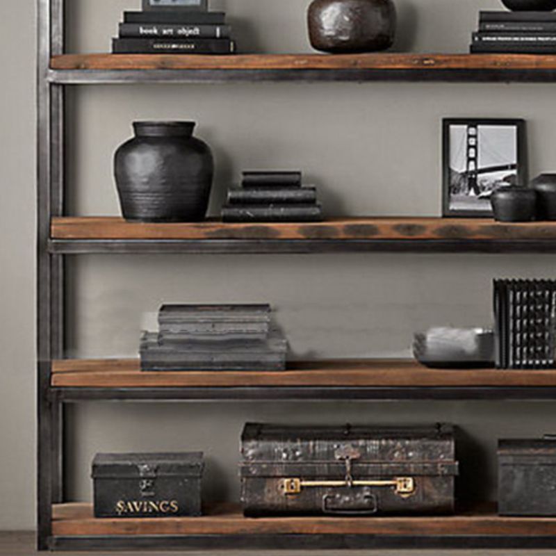Wooden Etagere Bookcase Industrial Open Back Bookshelf with Shelves Clearhalo 'Bookcases' 'furn' 'furn_bookcases' 'Furniture' 'Office Furniture' 1200x1200_4bf9ff71-4249-4d0c-88f9-95aab0c576eb