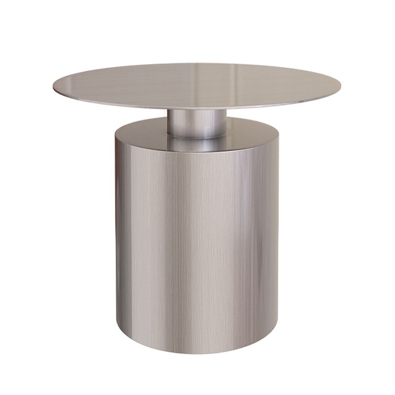 ラウンドメタルコーヒーテーブルミッドセンチュリーモダンペデスタル2ピースカクテルテーブル