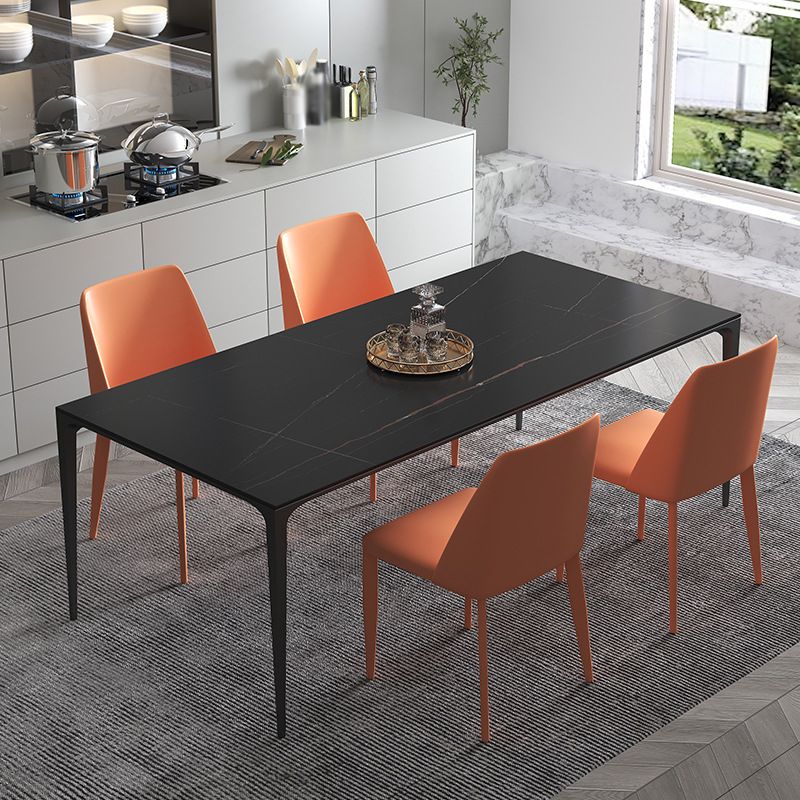Modern Sintered Stone Dining Table Set 1/2/5/7 Pieces Dining Set for Home Clearhalo 'Dining Room Sets' 'Dining Tables & Seating' 'dining_room_set' 'furn' 'furn_dining_room_set' 'Furniture' 'furniture_dining_room_set' 'Kitchen & Dining Furniture' 1200x1200_4bfc857b-f957-4be5-9c7e-0eac53704d24