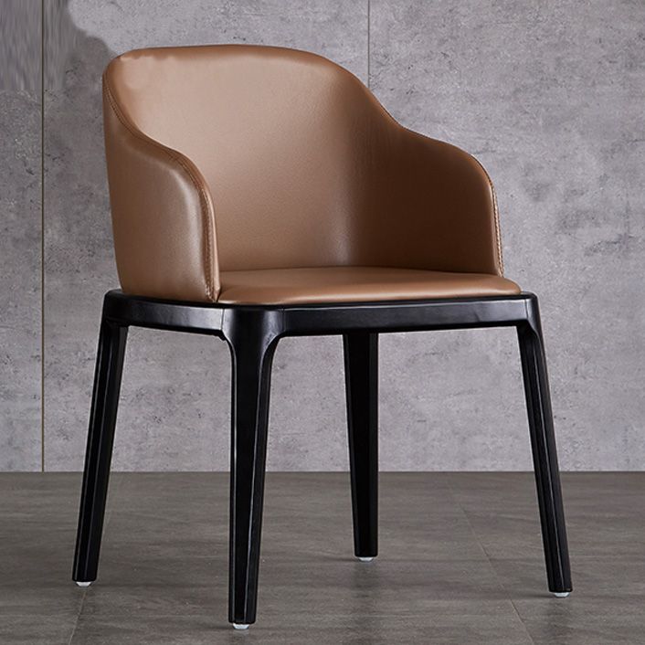 Industrial Indoor-Outdoor Dining Chair Parsons Chair with Upholstered