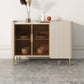 White Glam Buffet Sideboard Cabinets Dining Buffet for Living Room