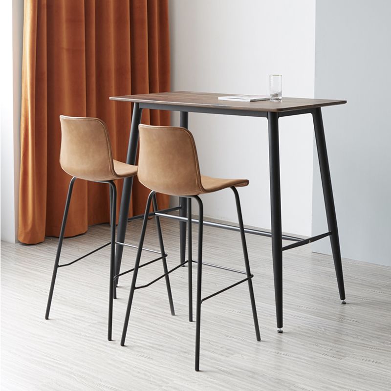 Low Back Footrest Counter Stool Bucket Modern Indoor Leather Bar Stool Clearhalo 'Bar Furniture' 'Bar Stools' 'bar_stools' 'furn' 'furn_bar_stools' 'furniture_bar_stools' 'Kitchen & Dining Furniture' 'kitchen&dining_furn' 'kitchen' 'kitchen_furn' Furniture' 1200x1200_4bfe54d4-e818-4449-a6d4-ade8179fc054