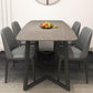 Industrial Sintered Stone Top Dining Table Rectangle Table with Double Pedestal