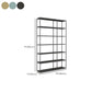Scandinavian Etagere Bookcase Metal Open Back Bookshelf with Shelves