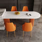 Free Form Dining Table Sintered Stone Table Luxury Style with Double Pedestal Clearhalo ' dining_table' 'Dining Tables & Seating' 'Dining Tables' 'furn' 'furn_dining_table' 'Furniture' 'furniture_dining_table' 'Kitchen & Dining Furniture' 'kitchen&dining_furn' 'kitchen' 'kitchen_dining_table' 1200x1200_4c01f286-2906-4e1a-95e2-6aff80369046