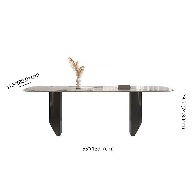 Minimalist Traditional Height Faux Marble Top Dining Table Rectangle Dining Room Set For Home Clearhalo 'Dining Room Sets' 'Dining Tables & Seating' 'dining_room_set' 'Furniture' 'furniture_dining_room_set' 'Kitchen & Dining Furniture' 'kitchen&dining_furn' 'kitchen' 1200x1200_4c021e73-4c5a-4247-9f1c-a25615ad2a09