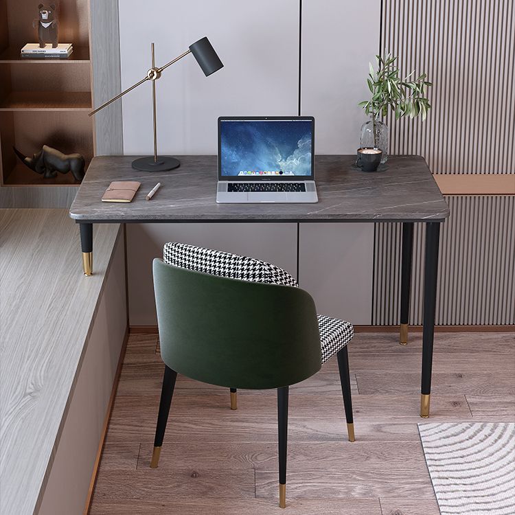 Bureau d'écriture contemporain incurvé avec des jambes en métal bureau pour chambre à coucher
