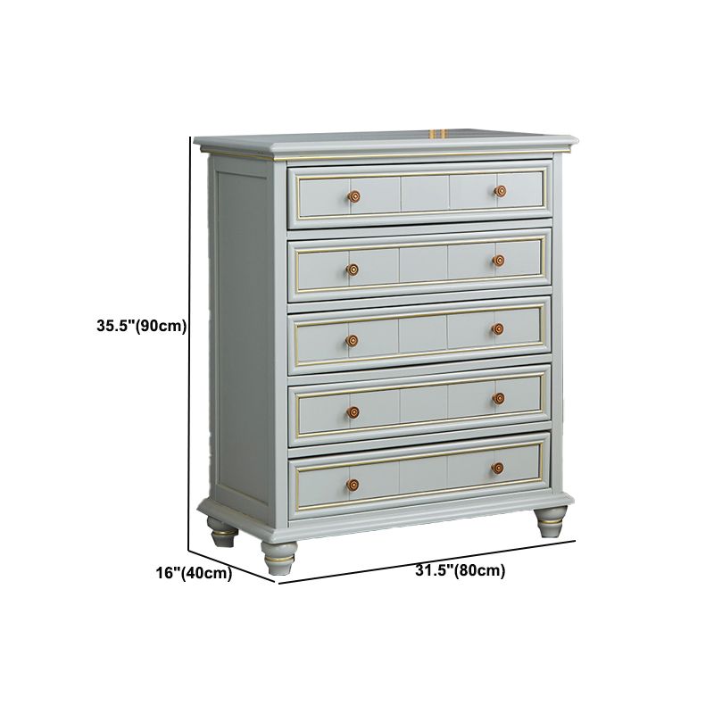 Modern Rectangle Side Cabinet Gray Wood Knobs Cabinet with Drawer