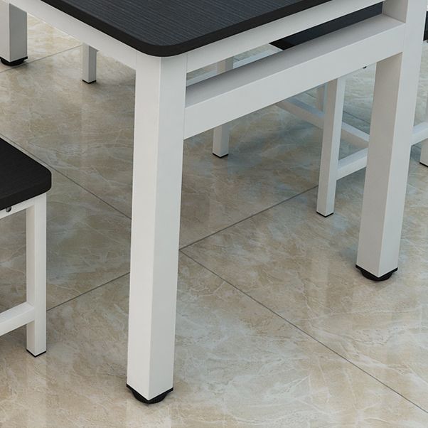 Minimalist Wooden Dining Room Set with White Base Formal Dining Table Furniture Clearhalo 'Dining Room Sets' 'Dining Tables & Seating' 'dining_room_set' 'furn' 'furn_dining_room_set' 'Furniture' 'furniture_dining_room_set' 'Kitchen & Dining Furniture' 'kitchen&dining_furn' 'kitchen' 1200x1200_4c054129-30a2-468e-a932-af7459c2c6ff