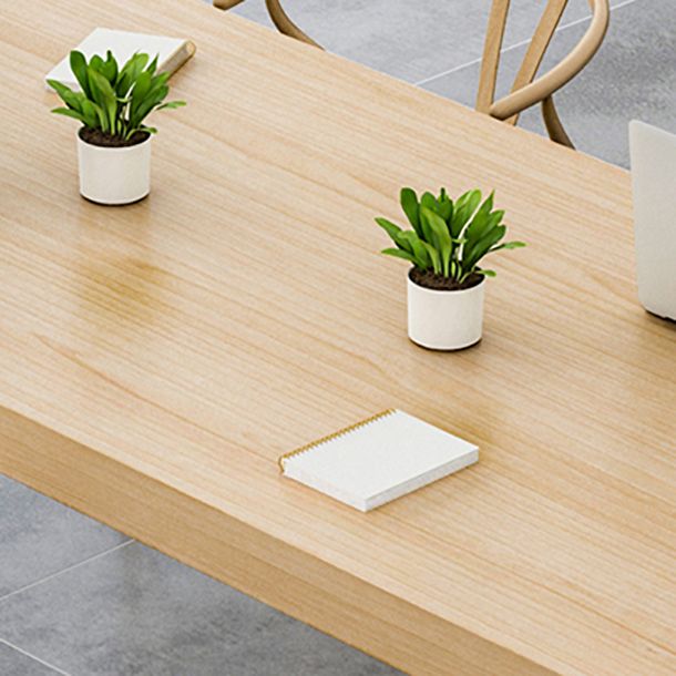 Tavolo da ufficio tavolo da scrittura di lusso in legno massiccio a forma di rettangolare