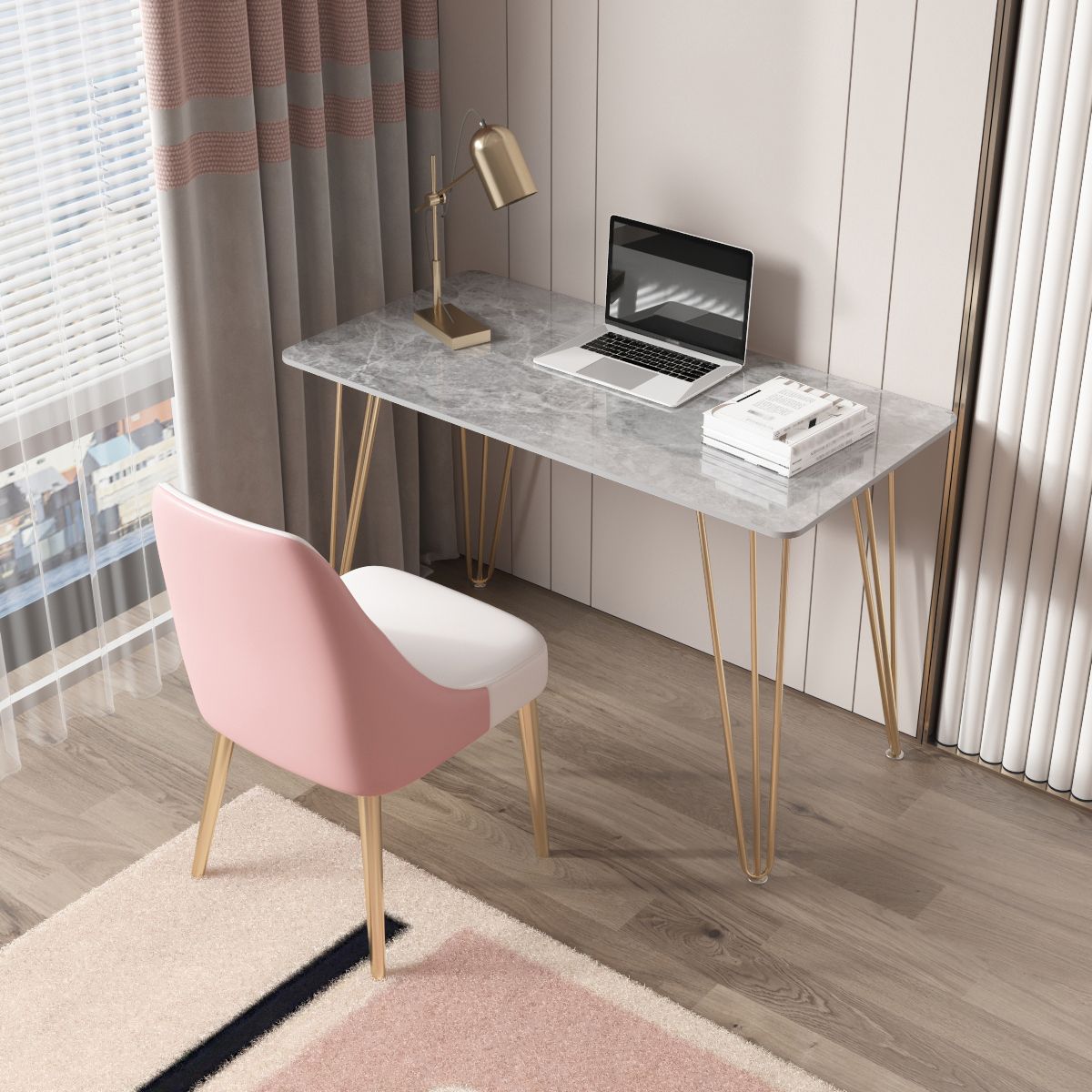Rectangular Home Dormitory Writing Desk Glam Style Stone Office Desk Clearhalo 'furn' 'furn_office_desk' 'Furniture' 'furniture_office_desk' 'Office Desks' 'Office Furniture' 'office_desk' 1200x1200_4c0655f3-2d30-4098-be41-cbb1347d2e20