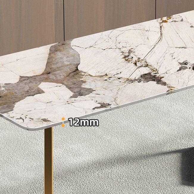 Metal Traditional Luxury Rectangular Indoor Table Sintered Stone Table with Sled Base Clearhalo ' dining_table' 'Dining Tables & Seating' 'Dining Tables' 'furn' 'furn_dining_table' 'Furniture' 'furniture_dining_table' 'Kitchen & Dining Furniture' 'kitchen&dining_furn' 'kitchen' 'kitchen_dining_table' 1200x1200_4c0780a7-2dff-4d7b-a7c9-579a9d9dcc7b