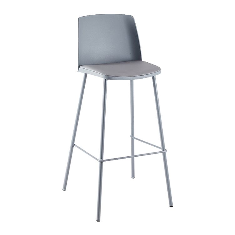 Nordic Bar-stool Plastic Counter Bar Stool with Metal Legs for Home Clearhalo 'Bar Furniture' 'Bar Stools' 'bar_stools' 'furn' 'furn_bar_stools' 'Furniture' 'furniture_bar_stools' 'Kitchen & Dining Furniture' 1200x1200_4c07f20f-fdc8-41cc-a438-cf389ab1522c