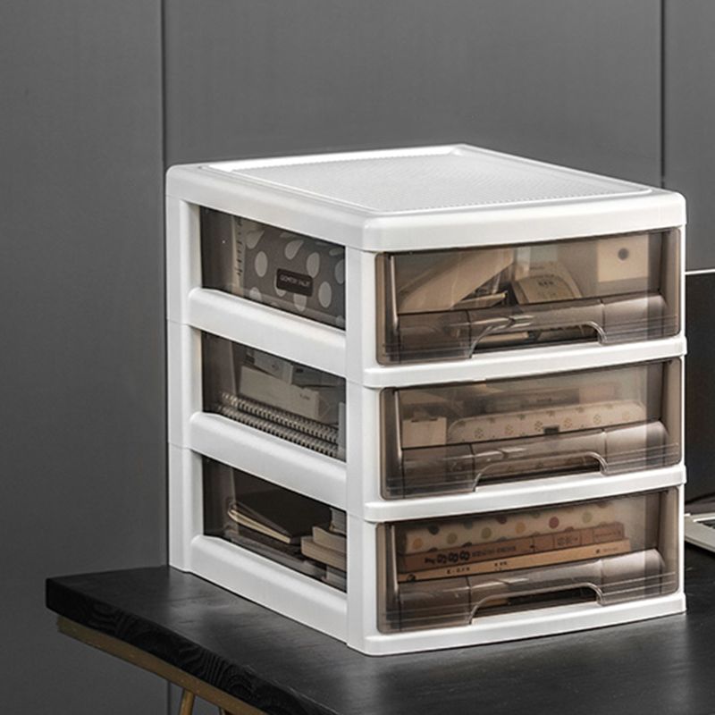 Gabinetto di plastica del file di plastica trasparente verticale