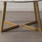 Metal and Stone Table Glam Style Minimalist Family Round Dining Table for Home