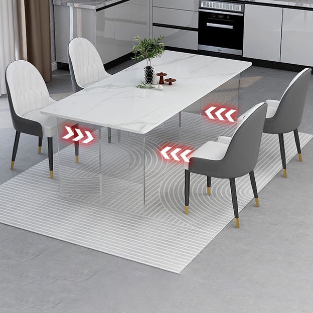 Modern 1/4/5 Pieces Dining Set with Sintered Stone Table and Leather Chairs Dinette Set Clearhalo 'Dining Room Sets' 'Dining Tables & Seating' 'dining_room_set' 'furn' 'furn_dining_room_set' 'Furniture' 'furniture_dining_room_set' 'Kitchen & Dining Furniture' 'kitchen&dining_furn' 'kitchen' 1200x1200_4c0a14ba-7b6e-4e13-aaf8-8cbc476c96d9