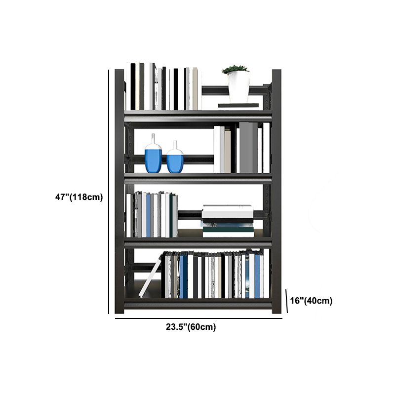 Estantería de almacenamiento de black metal abierto estantería moderna de la oficina en el hogar