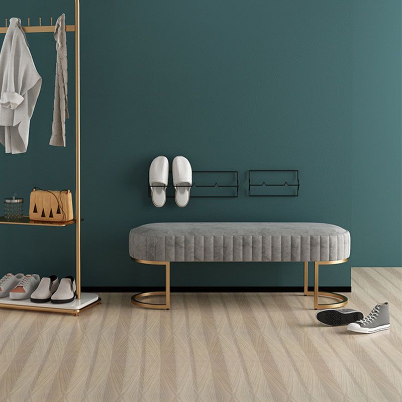 Modern Entryway Bench Cushioned Metal Seating Bench , 12.5 Inch W Clearhalo 'Benches' 'Chairs & Seating' 'furn' 'furn_benches' 'Furniture' 'Living Room Furniture' 1200x1200_4c0b0aee-d6f9-41ba-8406-ff8959d762bc