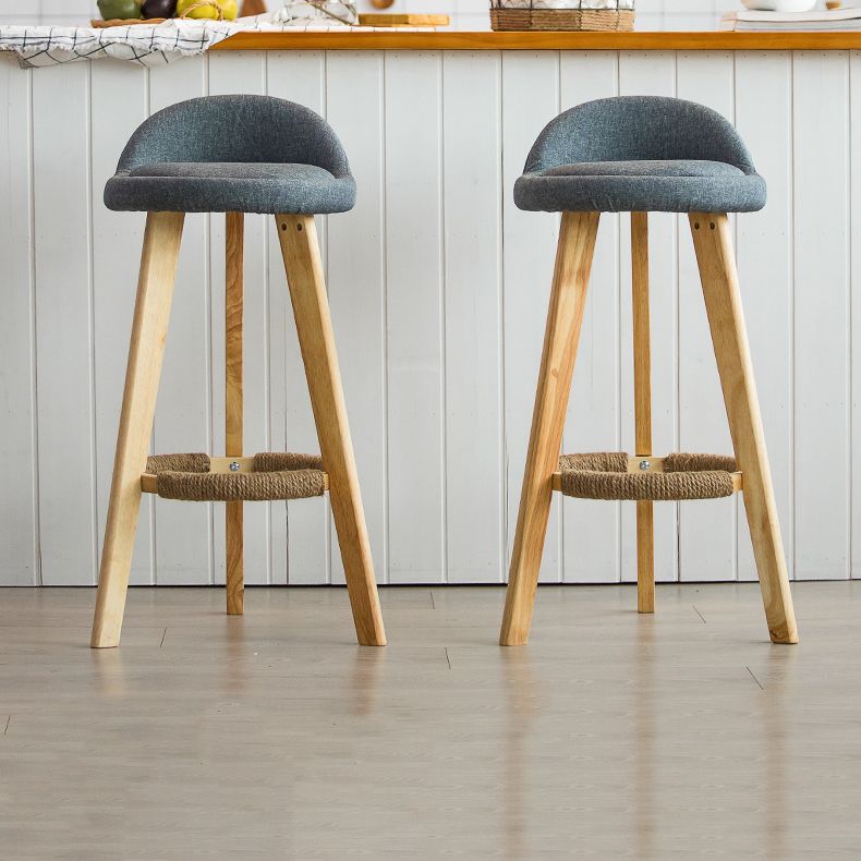 Modern Armless Backrest Counter Stool Wood Milk Tea Shop Bar Stool with Cushion and Pedal Clearhalo 'Bar Furniture' 'Bar Stools' 'bar_stools' 'furn' 'furn_bar_stools' 'furniture_bar_stools' 'Kitchen & Dining Furniture' 'kitchen&dining_furn' 'kitchen' 'kitchen_furn' Furniture' 1200x1200_4c0bb216-7299-4763-afad-4cdd4b39683c