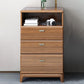 Mid-Century Modern Chest Straight Legs Side Cabinet with Drawer