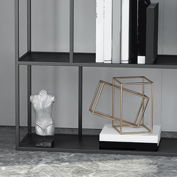 Gold and Black Book Shelf 5 Levels Modern Bookshelf Open Bookcase Clearhalo 'Bookcases' 'furn' 'furn_bookcases' 'Furniture' 'Office Furniture' 1200x1200_4c0c4f17-9b60-4835-8fd9-53057ef85da6