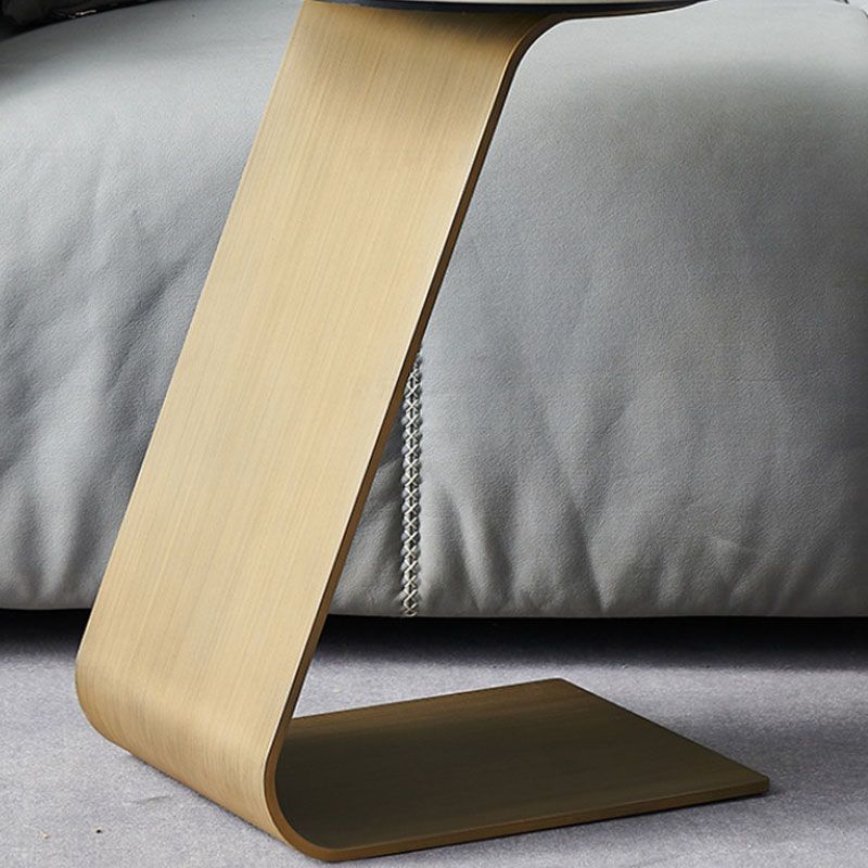 Modern Round Coffee Table Pedestal Slate Coffee Table in White Clearhalo 'Coffee & Accent Tables' 'Coffee Tables' 'coffee_tables' 'furn' 'furn_coffee_tables' 'Furniture' 'furniture_coffee_tables' 'Living Room Furniture' 1200x1200_4c0f5b5b-3170-44e2-a075-1c31ffc5f851