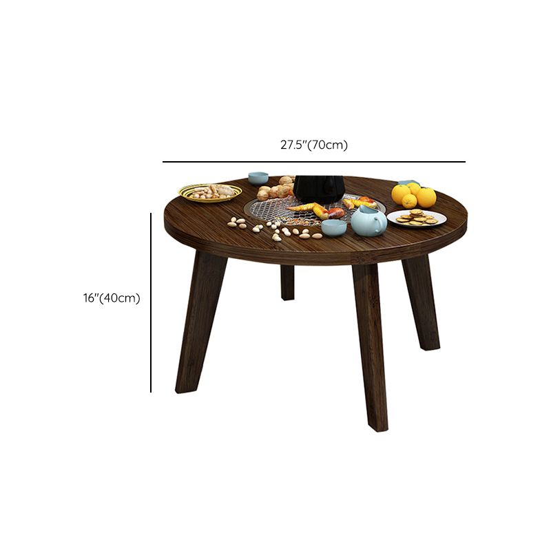 Farmhouse 4 Beine Walnusstisch Massivholz Cocktailtisch für Wohnzimmer