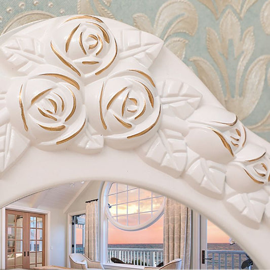 Victorian Mirrored Makeup Dressing Table Wood Stool Set in White Clearhalo 'Bedroom Furniture' 'furn' 'furn_makeup_vanities' 'Furniture' 'Makeup Vanities' 'makeup_vanities' 1200x1200_4c127d13-d1db-4fb0-b169-d642c4c4afb2