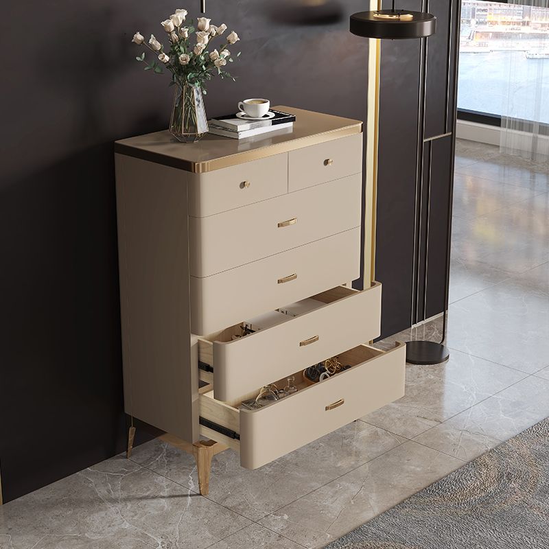 Cómoda cómoda de almacenamiento de estilo moderno, cómoda de almacenamiento de madera maciza para dormitorio