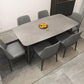 Industrial Sintered Stone Top Dining Table Rectangle Table with Double Pedestal