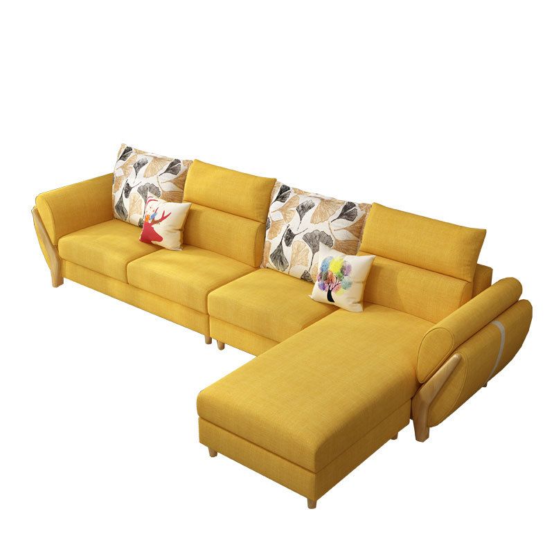 Nordic Stationary Living Room Flared Arm Cushions Sofa Chaise Clearhalo 'furn' 'furn_sectionals' 'Furniture' 'Living Room Furniture' 'Sectionals' 1200x1200_4c14c7ae-16d0-46b7-80f2-5153d22e4e5a