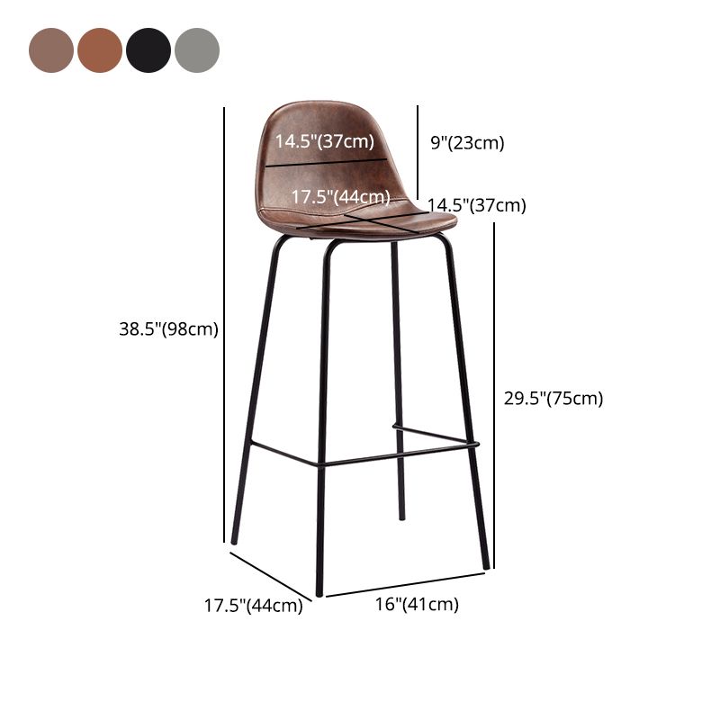 Industrial Low Back Barstool Distressed Leather Quilted Tall Stool Set of 2 Clearhalo 'Bar Furniture' 'Bar Stools' 'bar_stools' 'furn' 'furn_bar_stools' 'furniture_bar_stools' 'Kitchen & Dining Furniture' 'kitchen&dining_furn' 'kitchen' 'kitchen_furn' Furniture' 1200x1200_4c151027-2662-4150-bac6-40231d3809ff