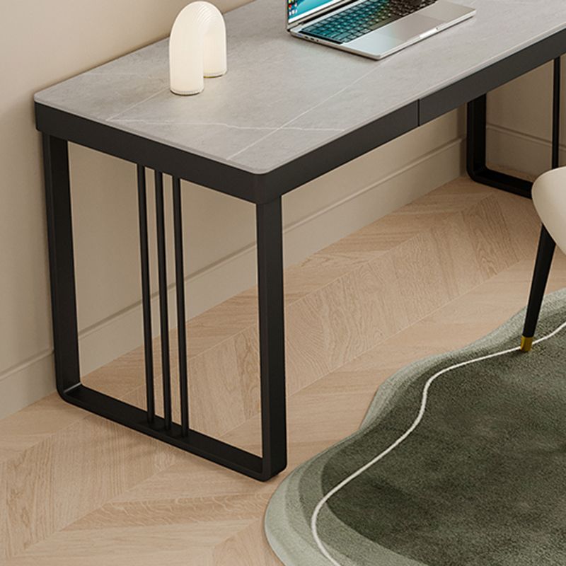 Descripción de la oficina de la oficina rectangular Descripción de la tarea del escritorio de oficina con 2 patas para el hogar