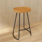 Tabouret de bar à tabouret en bois massif contemporain avec repose-pieds