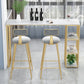 Industrial Style Bar Table Stone Rectangle Pub Table for Outdoor and Breakroom