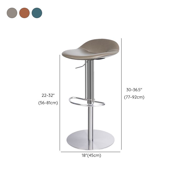 Leather Bar Stool Backless Counter Stool for Bristol with Swivel Clearhalo 'Bar Furniture' 'Bar Stools' 'bar_stools' 'furn' 'furn_bar_stools' 'Furniture' 'Kitchen & Dining Furniture' 1200x1200_4c1a2cb0-c77c-4eae-afda-8b05cb411174
