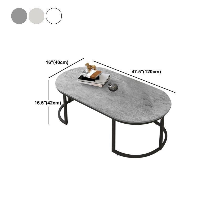 Oval Modern Coffee Table Wood Minimalist Coffee Table for Living Room Clearhalo 'Coffee & Accent Tables' 'Coffee Tables' 'coffee_tables' 'furn' 'furn_coffee_tables' 'Furniture' 'Living Room Furniture' 1200x1200_4c1af97a-2701-4bfb-9371-1fc1defc39e6