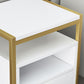 18 pouces H Nightand Imitation Imitation Wood Dather Storage Modern Night Table