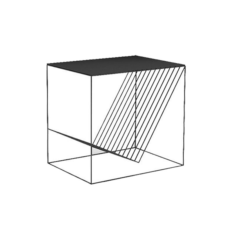 Metallbett Nachttisch unterer Regal Akzenttisch Nachttisch für Schlafzimmer