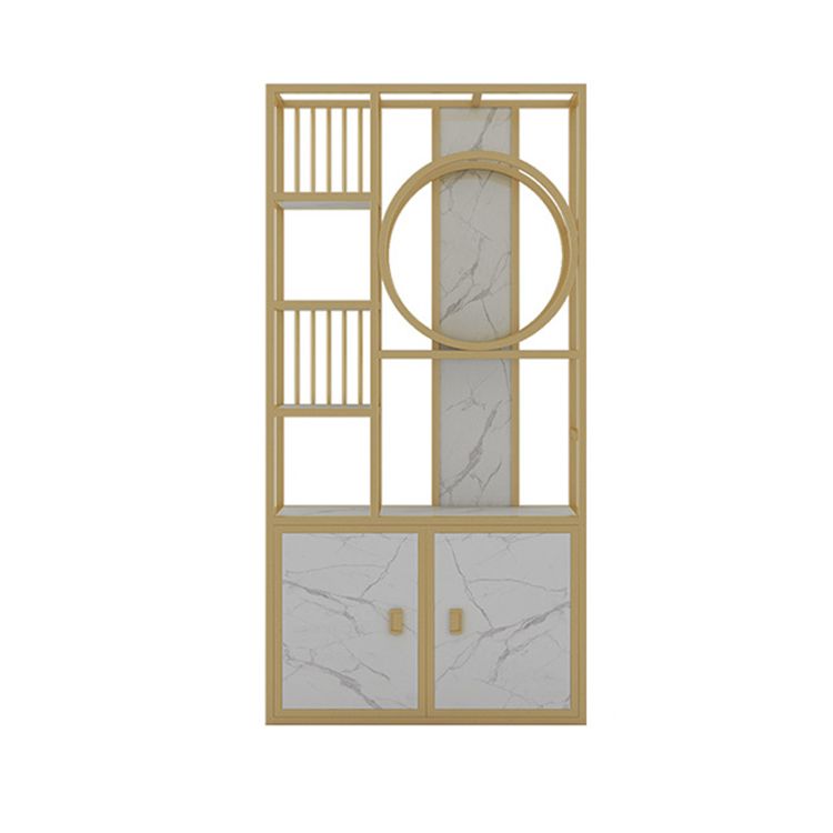 78.74"H Bookcase Glam Style Open Back Bookshelf for Office Home with Cabinets Clearhalo 'Bookcases' 'furn' 'furn_bookcases' 'Furniture' 'furniture_bookcases' 'kitchen' 'kitchen_bookcases' 'Living Room Furniture' 'Office Furniture' 1200x1200_4c1eee79-bb3d-41dd-becc-4489b16002df