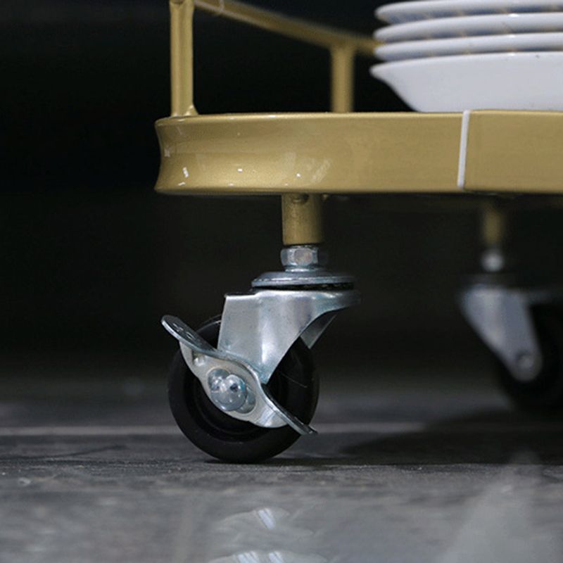 Mesa de preparación de preparación de metal de estilo moderno Tabla de preparación rectangular con almacenamiento abierto