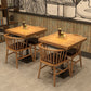 Set di tavoli da pranzo industriale in legno massiccio 1/2/3/5 PC Dinette marrone chiaro