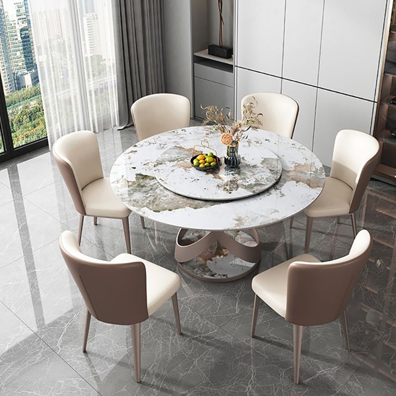 Upholstered Armless Dining Side Chair Wingback Chair in Beige