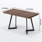 Industrial Solid Wood Dinner Room Kitchen Table Brown Table with Black Frame Clearhalo ' dining_table' 'Dining Tables & Seating' 'Dining Tables' 'furn' 'furn_dining_table' 'Furniture' 'furniture_dining_table' 'Kitchen & Dining Furniture' 'kitchen&dining_furn' 'kitchen' 'kitchen_dining_table' 1200x1200_4c214912-fdde-4211-87cb-f855f4e26dd7