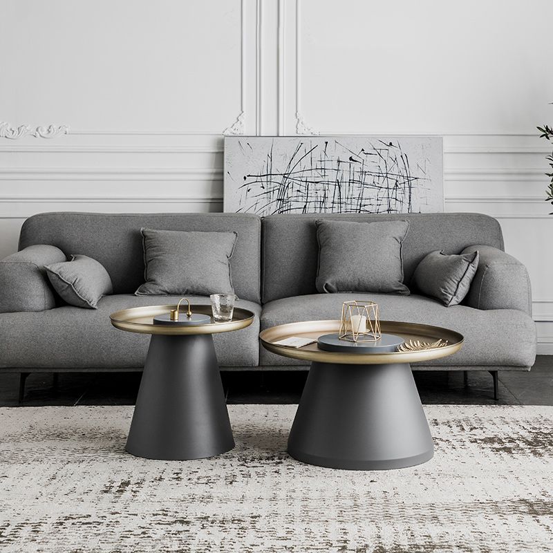 Mesa al final del pedestal de mediados de siglo Mesa lateral redonda para sala de estar