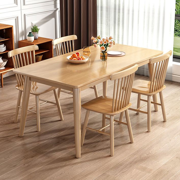 Contemporary Solid Wood Rectangular Dining Table for Dining Hall Clearhalo 'Dining Tables & Seating' 'Dining Tables' 'dining_table' 'furn' 'furn_dining_table' 'Furniture' 'Kitchen & Dining Furniture' 1200x1200_4c2190ea-f8f8-433b-8fbe-de8b7757ae34