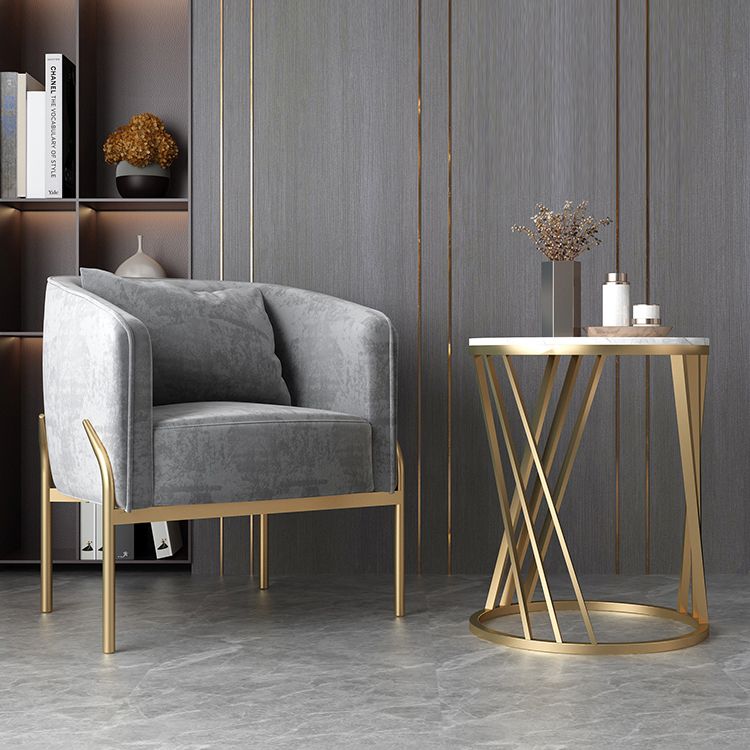 Nordic Style Metal Dining Room Chair Armless Upholstered Side Chairs for Home Use Clearhalo ' kitchen&dining_furn' 'Dining Chairs' 'Dining Tables & Seating' 'dining_chair' 'furn' 'furn_dining_chair' 'Furniture' 'furniture_dining_chair' 'Kitchen & Dining Furniture' 'kitchen' 1200x1200_4c253731-b527-4c1b-9304-2375d76fda0f