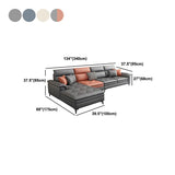 Faux leather Sectional Pillow Top Arm Cushion Back Sectional for Living Room