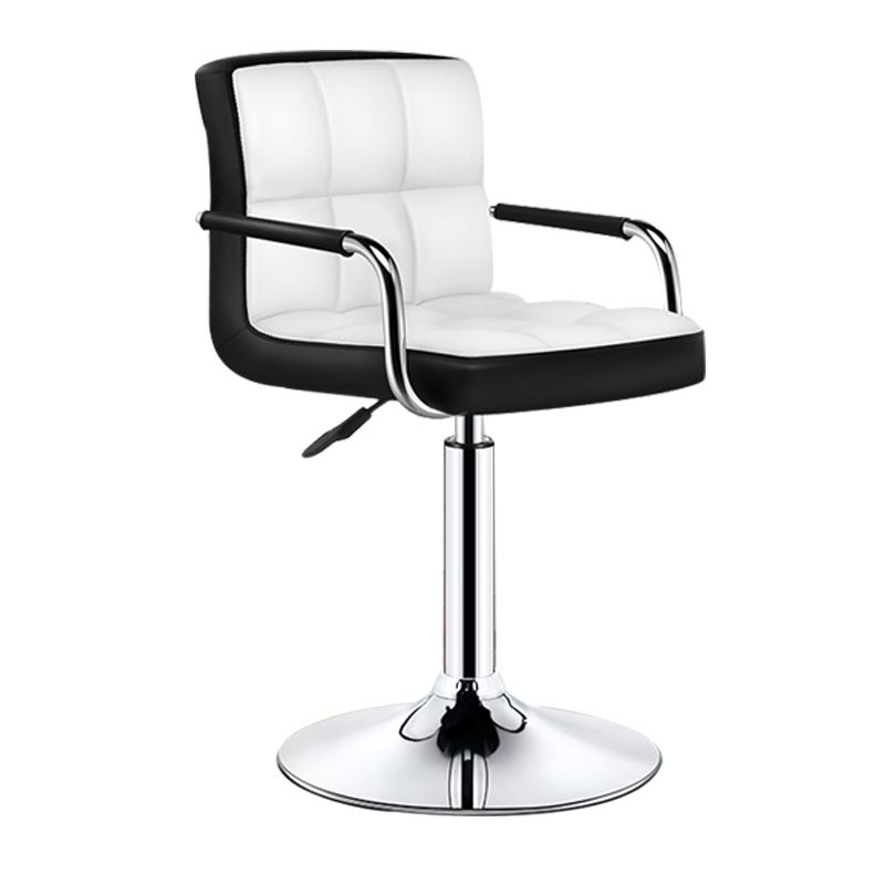 Modern Armrest Backrest Counter Stool Steel Cashier Bar Stool with Cushion Clearhalo 'Bar Furniture' 'Bar Stools' 'bar_stools' 'furn' 'furn_bar_stools' 'furniture_bar_stools' 'Kitchen & Dining Furniture' 'kitchen&dining_furn' 'kitchen' 'kitchen_furn' Furniture' 1200x1200_4c25a3ad-7148-43f6-88f3-03c611e232b1